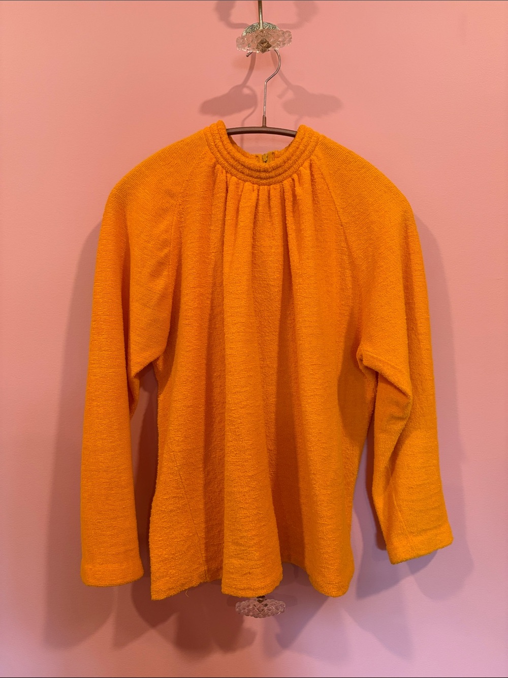 White Stag Orange Gathered Neck Long Sleeve Sweatshirt